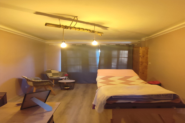 Garage transformé en cabinet élégant