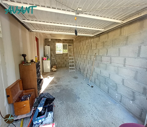 Le garage avant la transformation